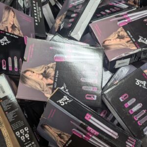 Hair tools pallet of dryers straighteners and stylers wrapped for shipping from Save More Liquidations
