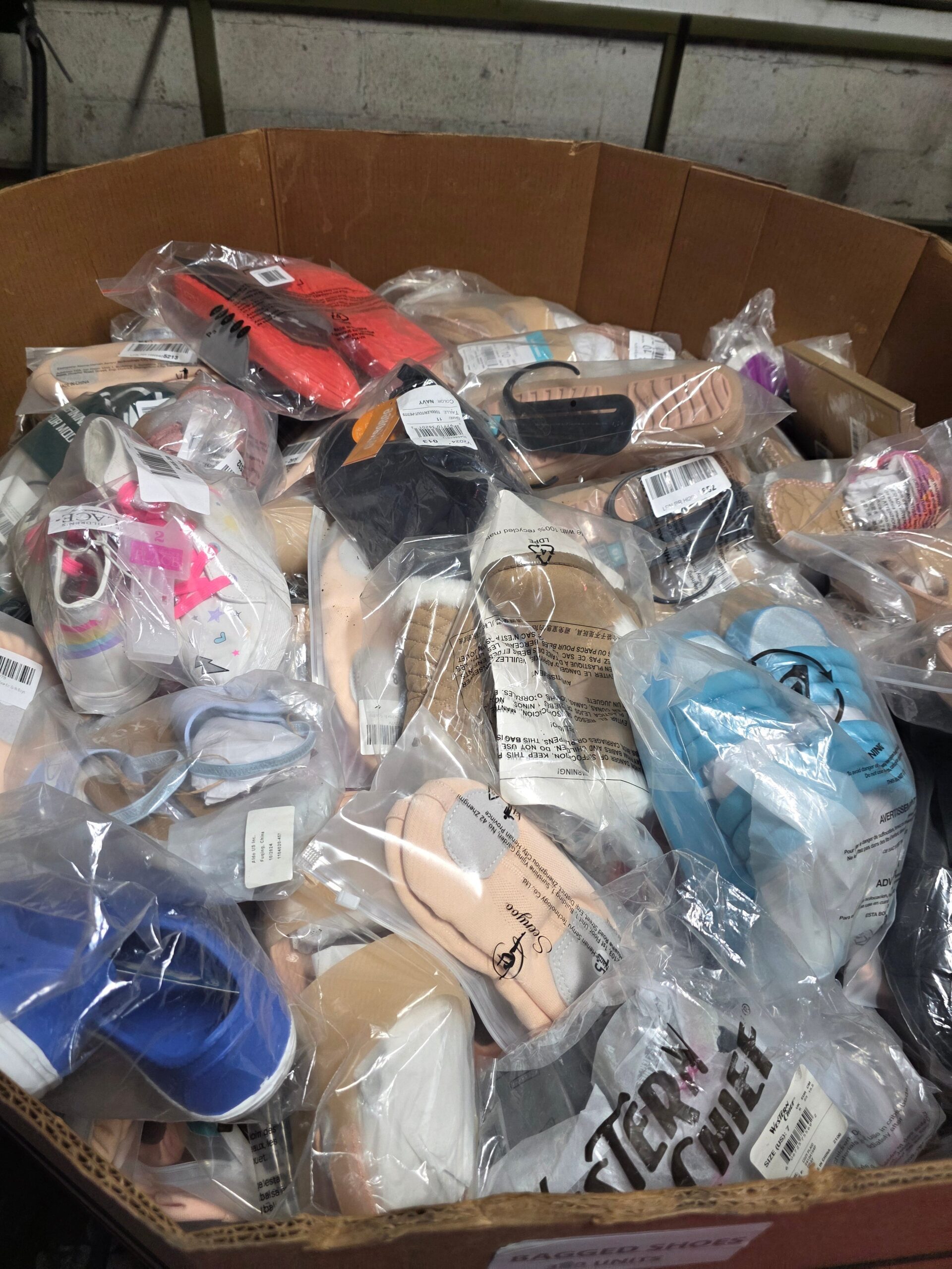Bagged Shoe Pallets Bagged Shoe Pallets