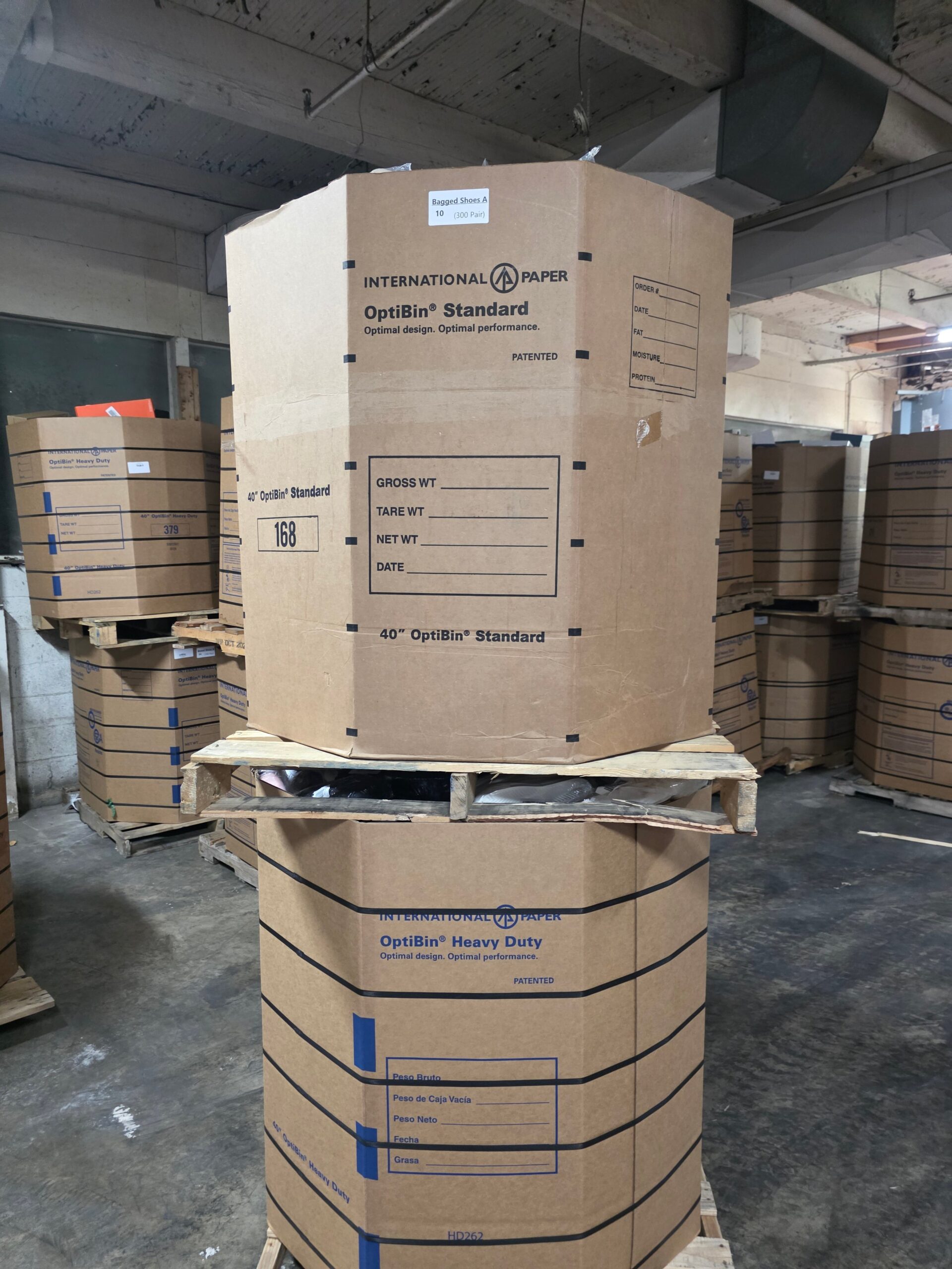Bagged Shoe Pallets Bagged Shoe Pallets