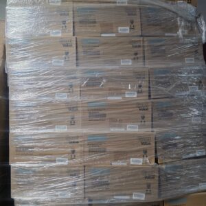 Walmart casepack pallets — wrapped single-SKU full pallets of consistent inventory including Mainstays home decor, Milwaukee tool accessories, GV energy bulbs, folding chairs, blackout curtain panels, over-the-door mirrors, drain strainers, wax warmers, and dog toys
