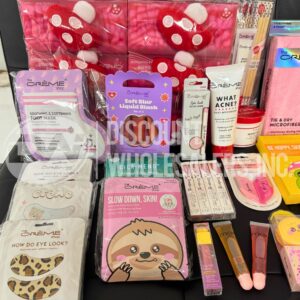 The Creme Shop assorted makeup lot of 5,000 K-beauty pieces shrink-wrapped for shipping from Save More Liquidations