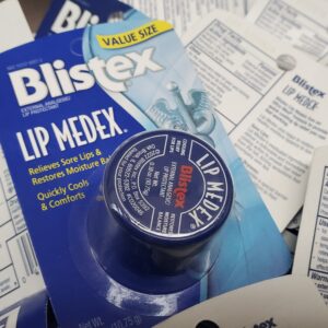 Blistex Lip Medex lot of 215 lip-care pieces arranged for shipping from Save More Liquidations