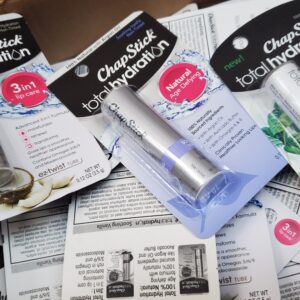 Chapstick Total Hydration lot of 181 lip-care pieces arranged for shipping from Save More Liquidations