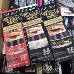 L.A. Girl Hyper Cake Liner lot of 176 cake eyeliners arranged for shipping from Save More Liquidations