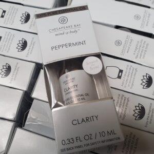 Chesapeake Bay essential oil lot of 180 Clarify essential oils arranged for shipping from Save More Liquidations