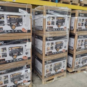 Togo Power generator pallet of 8000W inverter units wrapped for shipping from Save More Liquidations