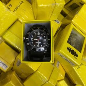 Moon Black unisex watch lot sold as-is wrapped for shipping from Save More Liquidations