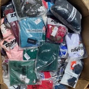 Childrens clothing pallet of kids apparel and basics wrapped for shipping from Save More Liquidations