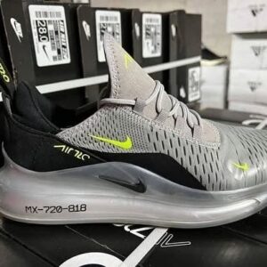 Nike Air MX 720-818 shoe pallet — wrapped pallet of 50 to 100 pairs of authentic Nike MX 720-818 hybrid sneakers featuring spacesuit-inspired upper, dual-density foam, and Nike's tallest Air unit, multiple colorways including Black/Metallic Silver and Anthracite, Grade A condition