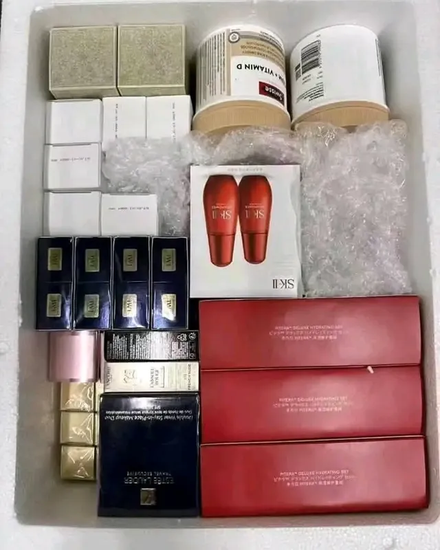 Luxury Skincare & Makeup – Cosmetic Pallet Luxury skincare and makeup cosmetic pallet wrapped for shipping from Save More Liquidations