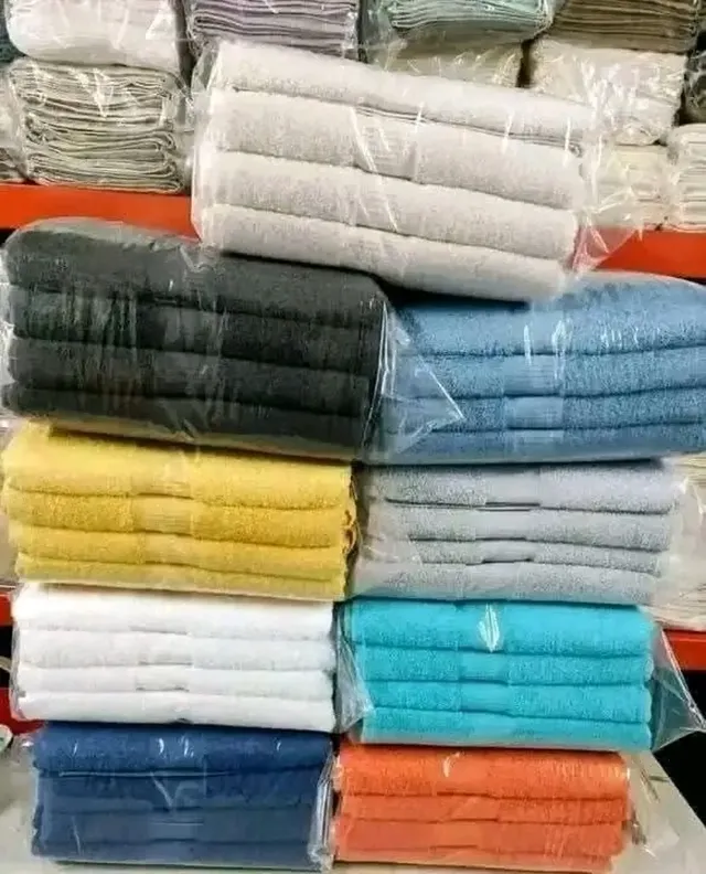 Towels Pallets – Wholesale Liquidation Towels pallet of bath and household towels wrapped for shipping from Save More Liquidations