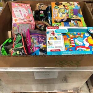 TGT toys truckload — 24 pallets of toys-only Target overstock including Lego, Mattel, Hasbro, Fisher-Price, Melissa & Doug, and Target-exclusive Cat & Jack toys