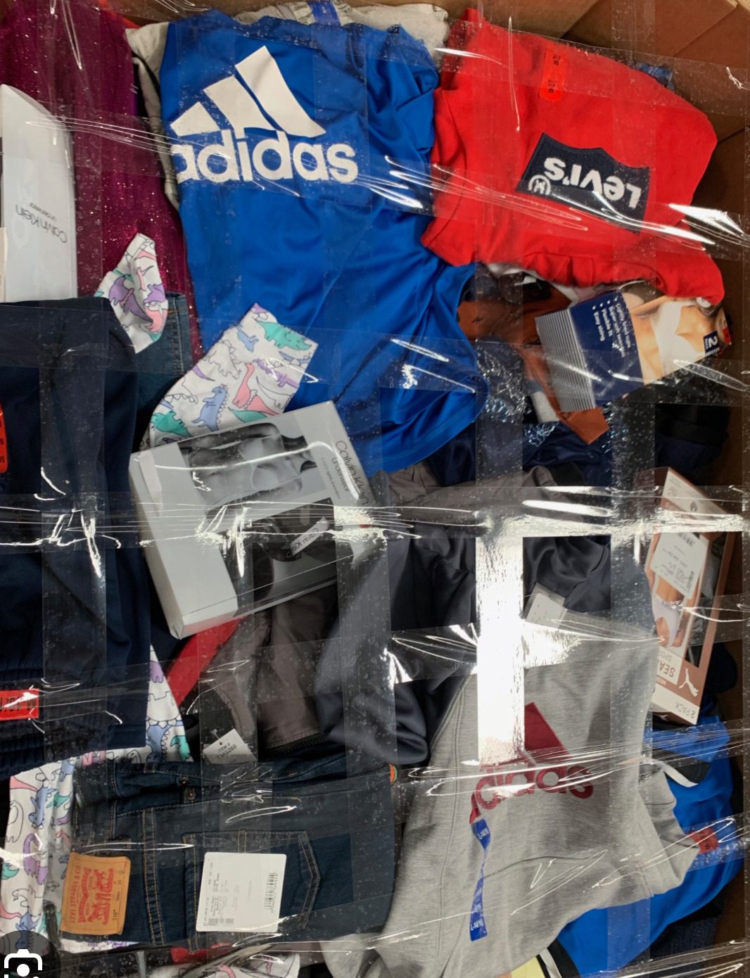 IMG_2448.jpg Sams Club clothing pallet — single pallet of Sams Club apparel overstock including Members Mark store brand and national brand overstock at club-store quantities