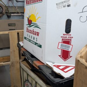 Double-stacked random mystery pallet of mixed general merchandise wrapped for shipping from Save More Liquidations