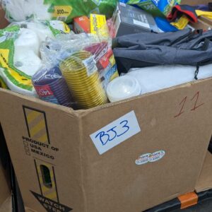 BJs household pallet of wholesale home and household goods shrink-wrapped for shipping from Save More Liquidations