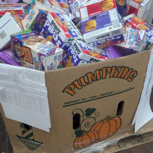 BJs food pallet of limited-SKU wholesale grocery shrink-wrapped for shipping from Save More Liquidations