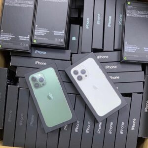 iPhone 13 Pro Max pallet of Apple flagship phones boxed for shipping from Save More Liquidations