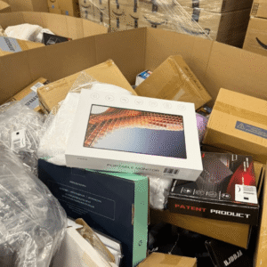 AMZ HPC LPN pallet — single Amazon LPN-coded high piece count pallet with 150-350 Amazon overstock and customer-return items