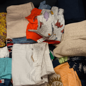 Old Navy clothing pallet — wrapped pallet of 800 brand-new Old Navy apparel pieces for men, women, and kids in mixed sizes and styles