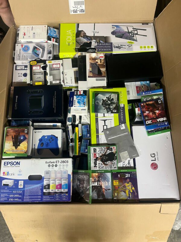 buy-target-mystery-box-buy-mystery-box-target.jpg Target mystery box pallet — stretch-wrapped pallet of 30 oversized Target electronics mystery boxes ready for resale