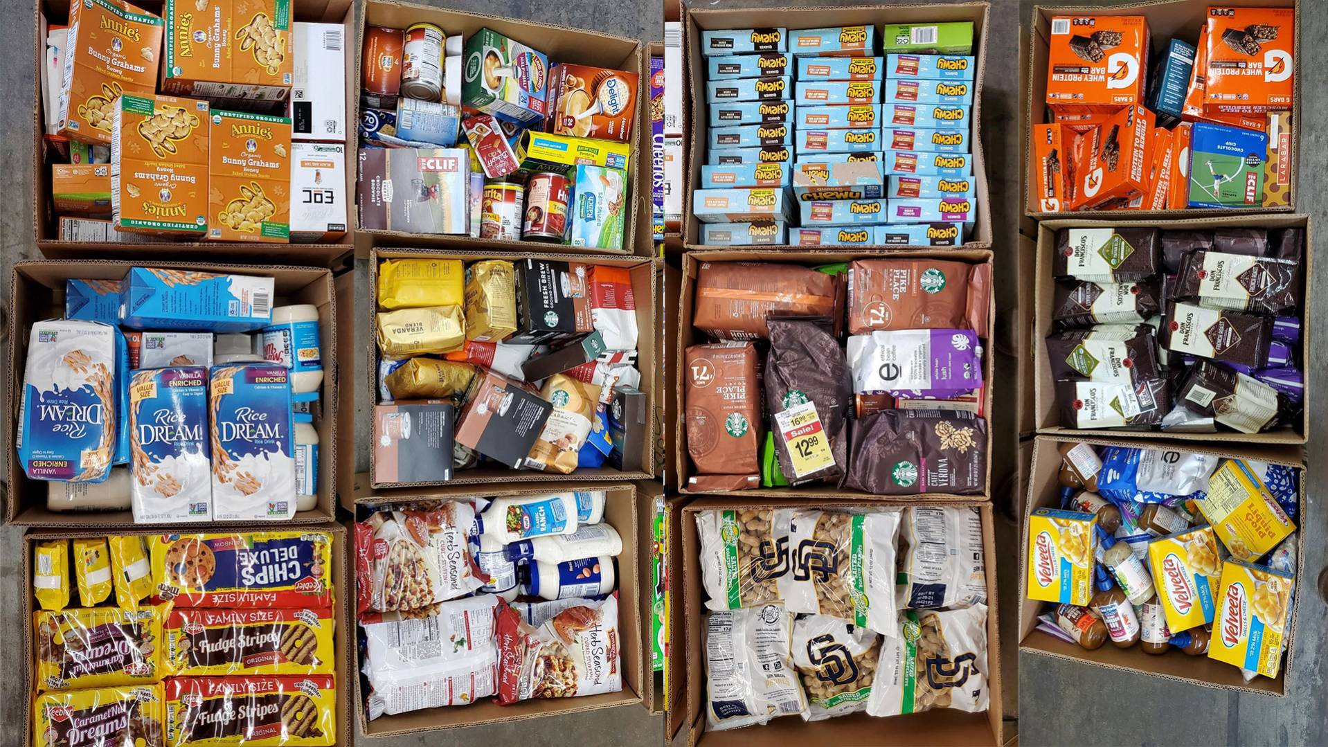 Grocery Liquidation Pallets – Wholesale Grocery liquidation pallet of shelf-stable food and household goods wrapped for shipping from Save More Liquidations