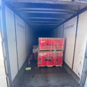 Home Depot truckload — 26 pallets of unmanifested Home Depot returns merchandise, stacked and ready for FOB pickup or freight delivery