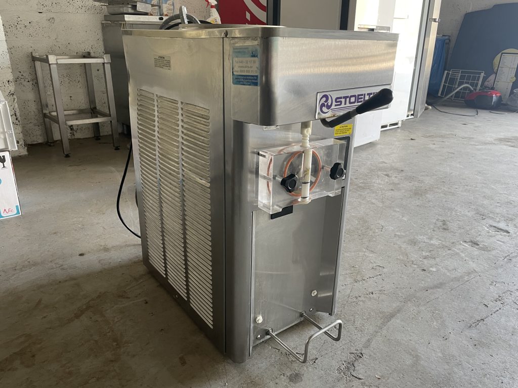Ice Cream Machines Liquidation Pallets – Wholesale Ice cream machines pallet of soft-serve and frozen-treat equipment wrapped for shipping from Save More Liquidations