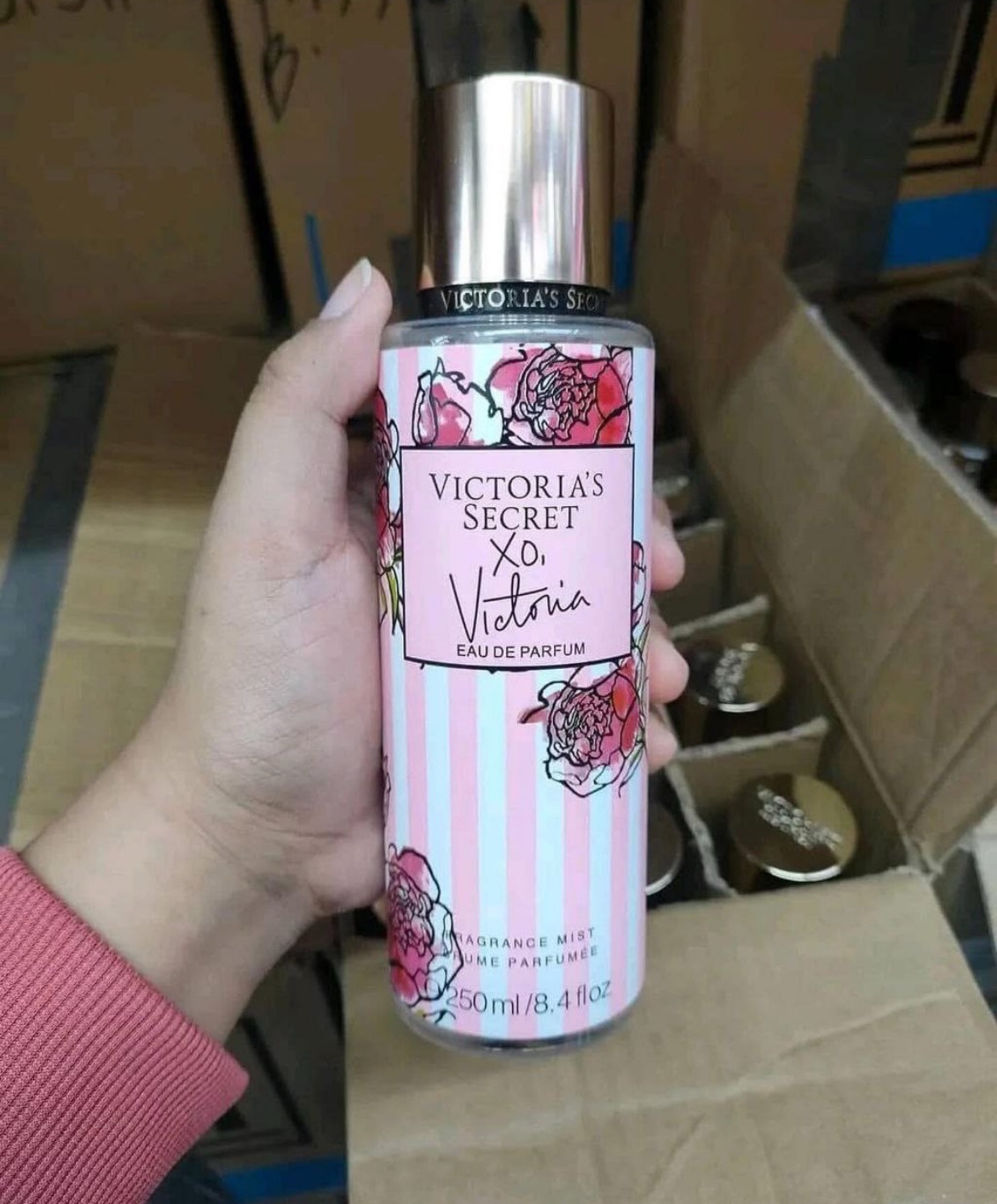 img_0209 Victoria Secret perfume pallet of 280 body mists and fragrance units arranged for shipping from Save More Liquidations