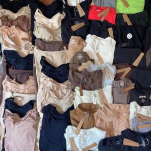 SKIMS wholesale pallet — 220 to 250 pieces of authentic SKIMS shapewear, intimates, loungewear, and Soft Lounge apparel on Save More wholesale pallet