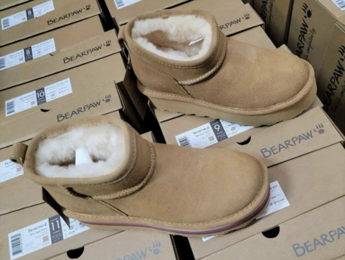 img_0218 Ugg shoes pallet of 150 pairs of boots and footwear stacked for shipping from Save More Liquidations