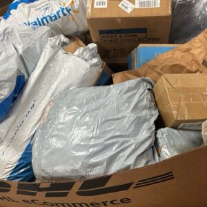 DHL returned mail pallet — single pallet of DHL international returned parcel recovery including undeliverable and buyer-refused-on-delivery parcels