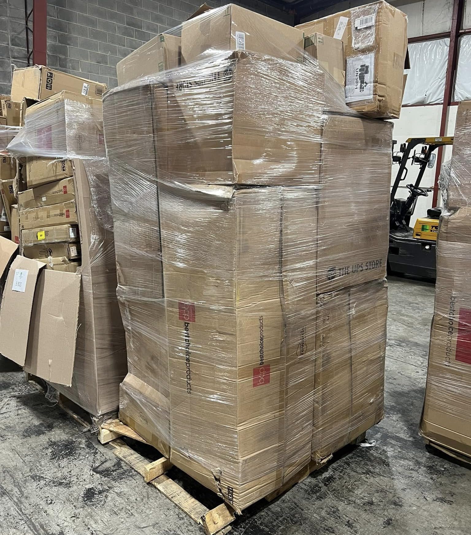 img_2985.jpeg BCP pallet — single pallet of Best Choice Products DTC brand overstock including patio furniture, kids playsets, sporting goods, kitchen tools, and seasonal decor