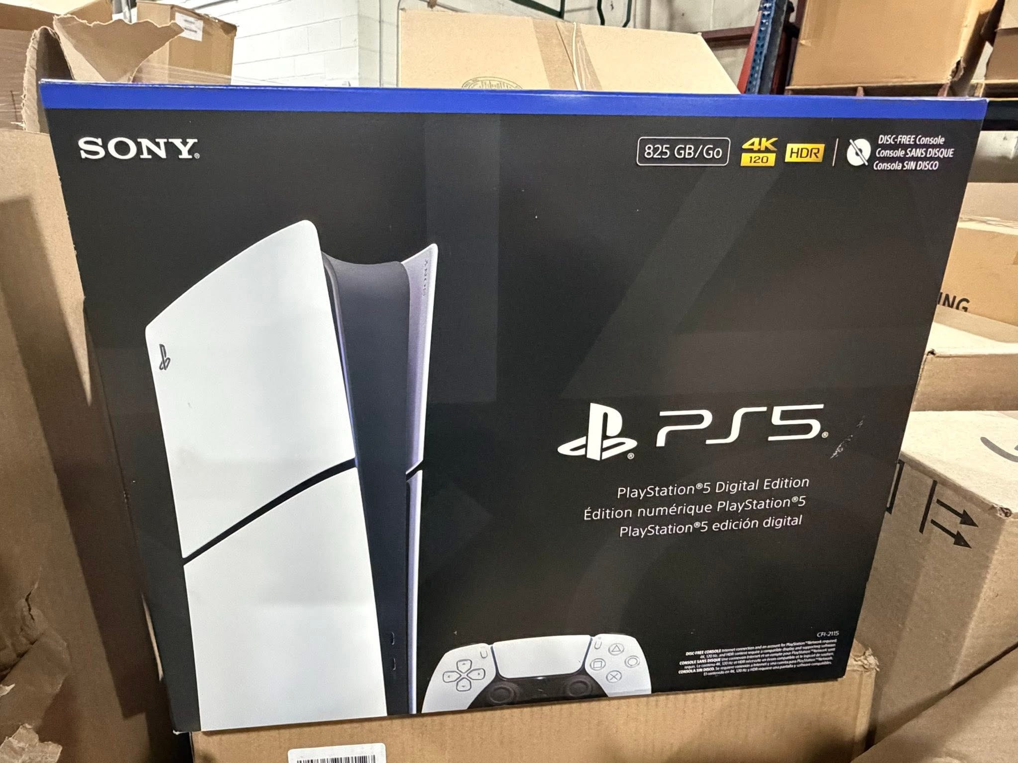 img_7319 PS5 pallet of PlayStation 5 consoles boxed for shipping from Save More Liquidations