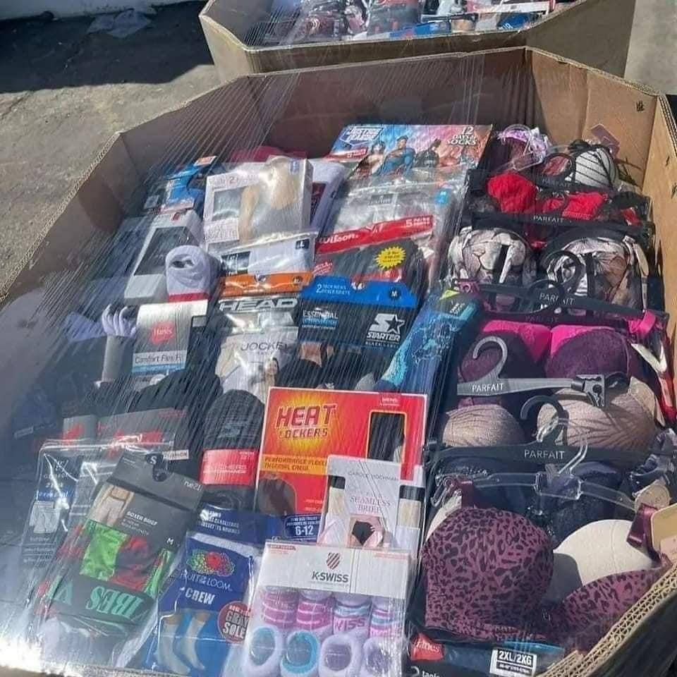 Mixed Underwear Pallet Mixed underwear pallet of new packaged intimates folded for shipping from Save More Liquidations