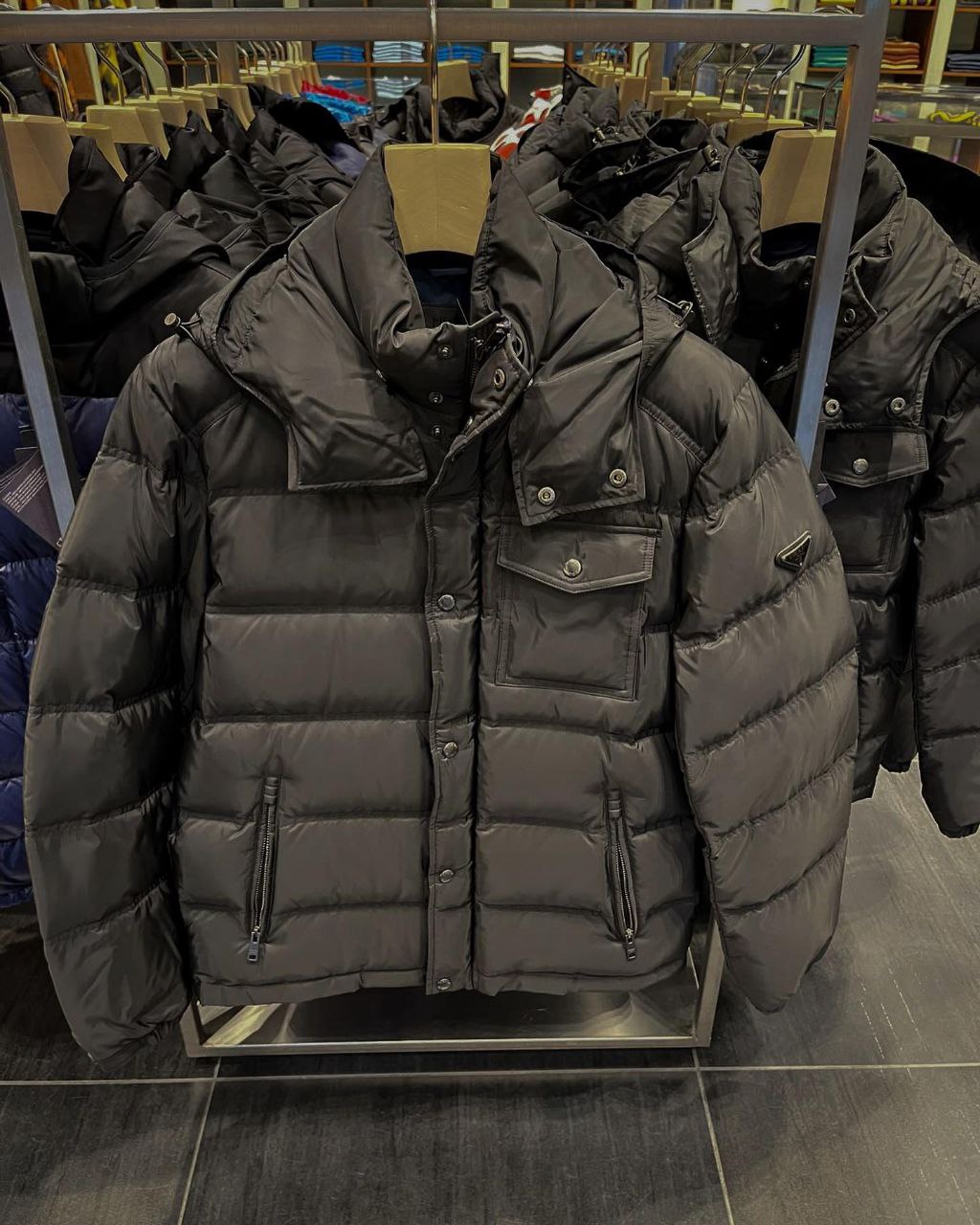 Winter Jacket Wholesale Pallet Winter jacket pallet of coats and cold-weather outerwear folded for shipping from Save More Liquidations