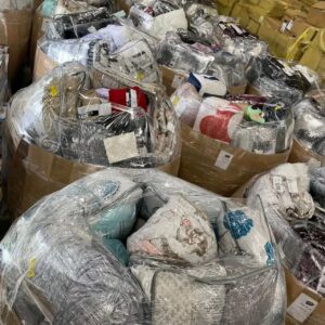 Bedding sets pallet of sheets comforters and linens wrapped for shipping from Save More Liquidations