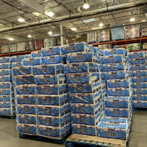 Toilet paper wholesale pallet of 150 packs of bulk bath tissue shrink-wrapped for shipping from Save More Liquidations