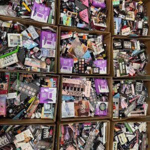 Makeup liquidation pallet of 200 to 500 assorted cosmetics arranged for shipping from Save More Liquidations