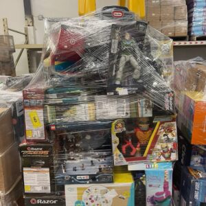 Wholesale toys pallet of 200 mixed toys boxed for shipping from Save More Liquidations