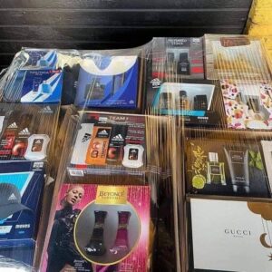 Mixed perfume pallet of 180 fragrance units boxed for shipping from Save More Liquidations