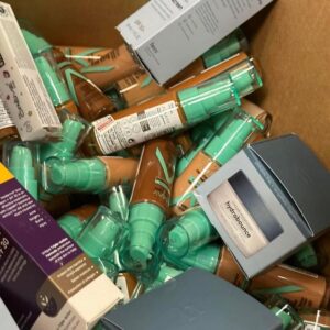Mixed cosmetics pallet of 100 shelf-pull beauty units shrink-wrapped for shipping from Save More Liquidations
