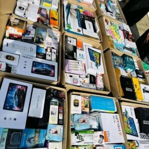 Electronics liquidation pallet of 150 device-weighted units boxed for shipping from Save More Liquidations