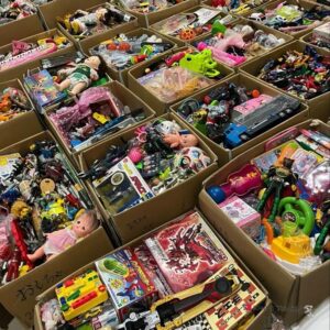 Wholesale toy pallet of 200 mixed toys boxed for shipping from Save More Liquidations