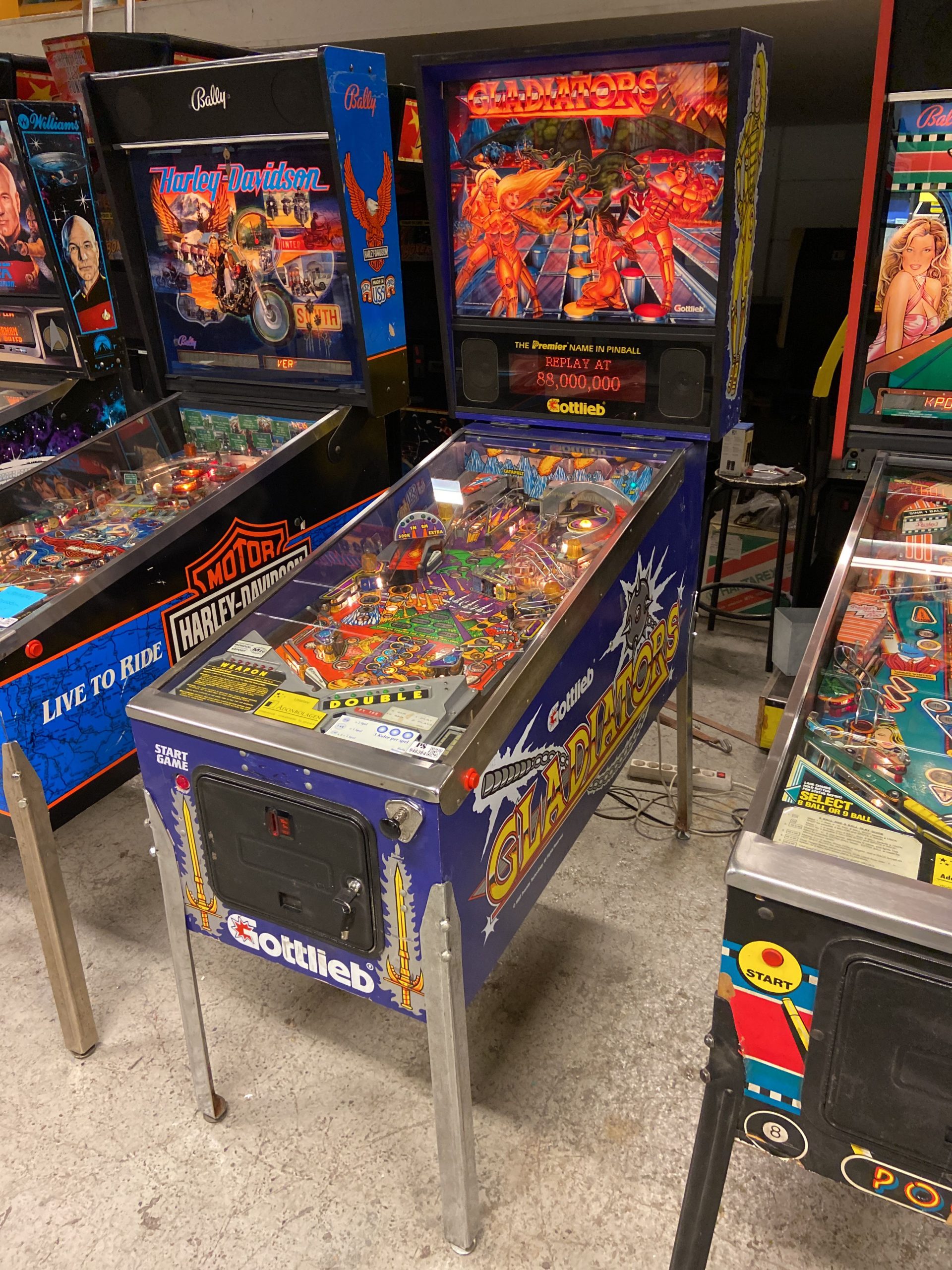 Used Pinball Machine Liquidation Used pinball machine liquidation arcade games wrapped for shipping from Save More Liquidations