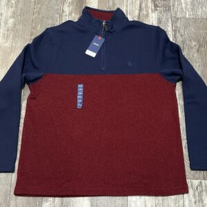 IZOD mens long sleeve truckload — single-SKU pallet of IZOD jacquard-pattern mens long-sleeve shirts in mixed colorways and sizes S through XXL