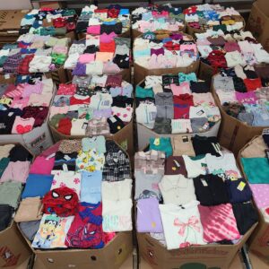 Target kids spring and summer clothes pallet — wrapped pallet of 1,400-1,500 warm-season Target kids apparel pieces, 99% sized 4 through 16, mixed boys and girls