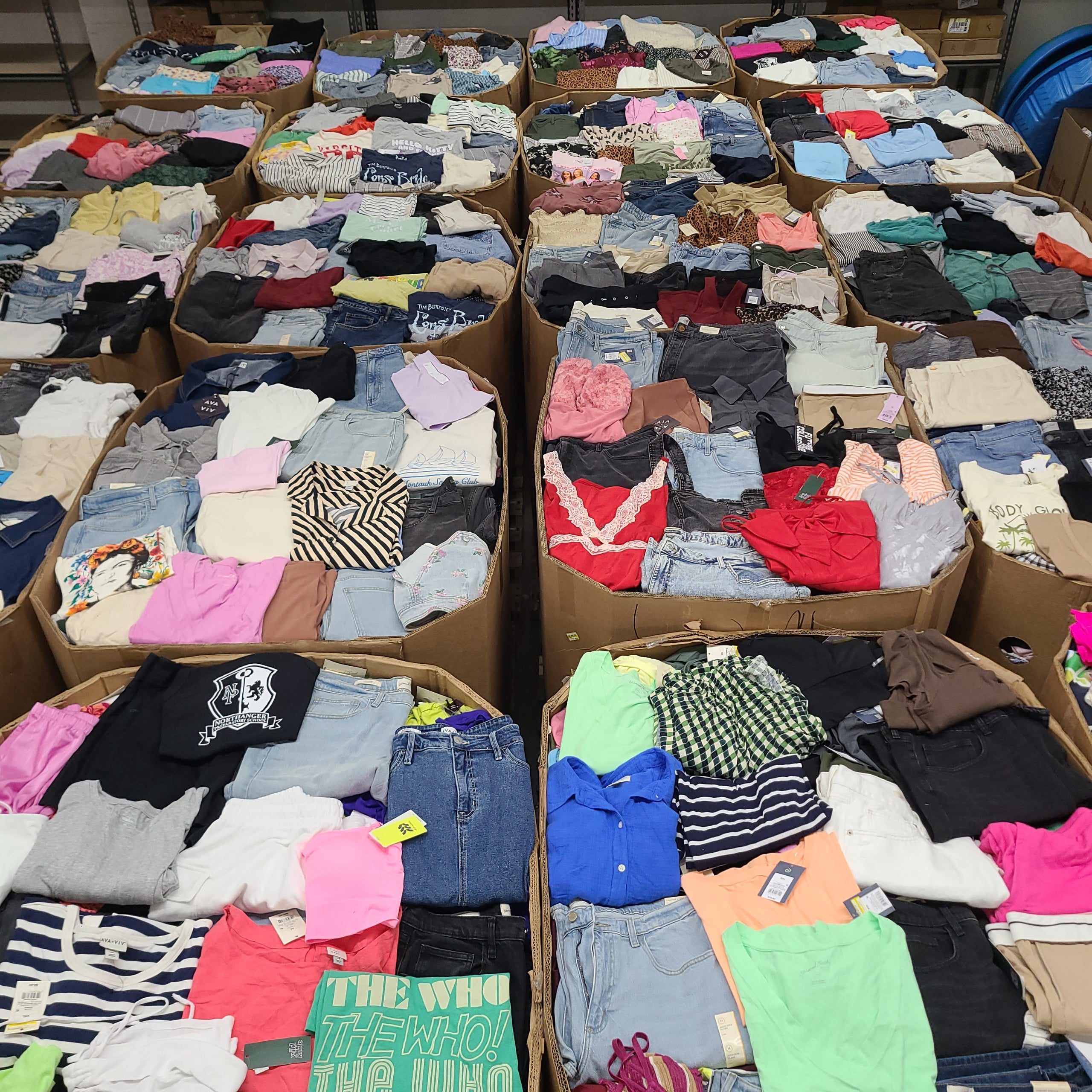 target-plus-size-womens-clothes-750-800-pieces.jpg Target women's plus size clothes pallet — wrapped pallet of 1,500-1,600 plus size women's apparel pieces from Target sized 2X and up, heavy spring/summer weighting, mixed styles